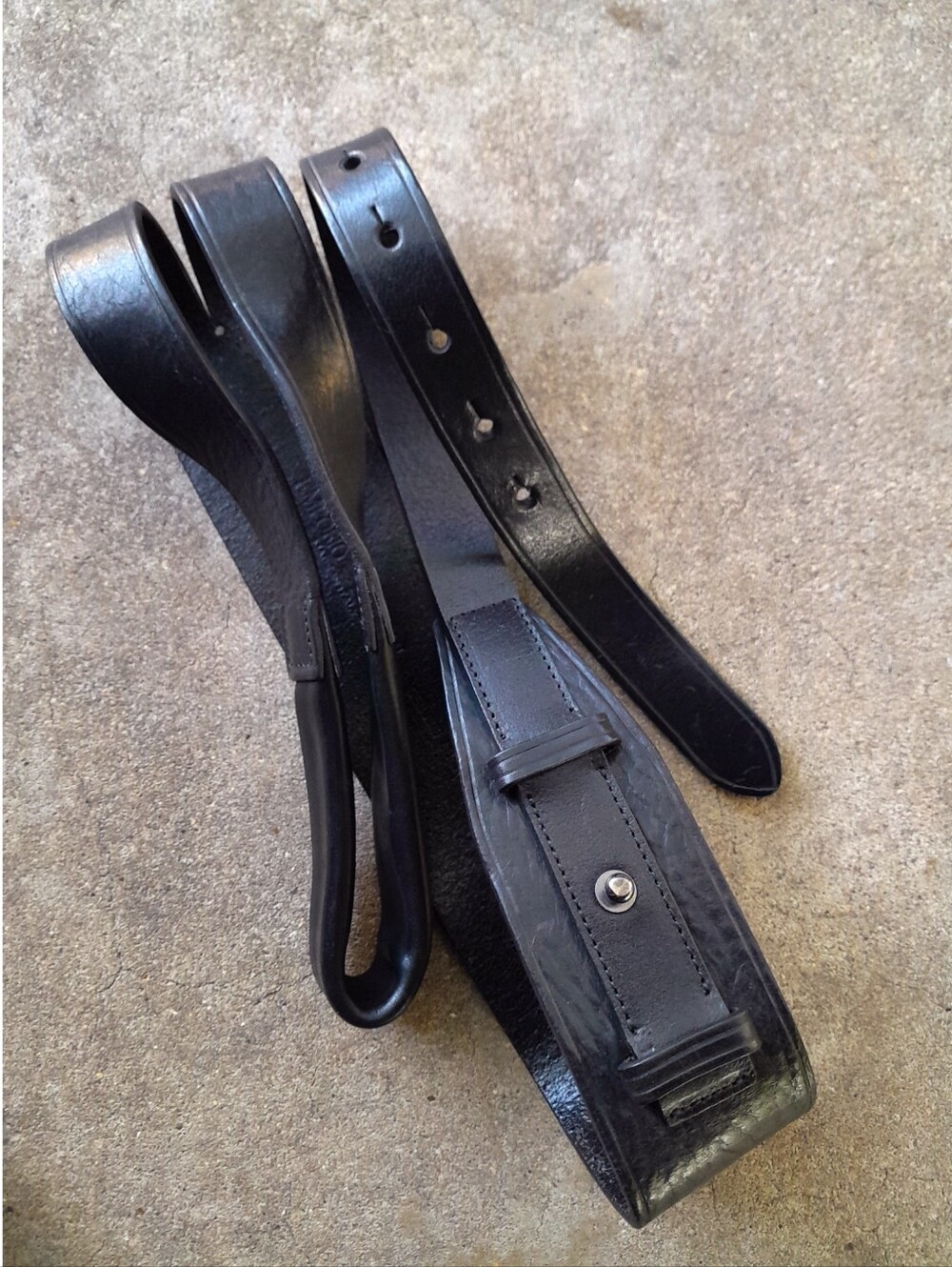 Emporio Armani leather designer  waist belt OR bag guitar strap view description